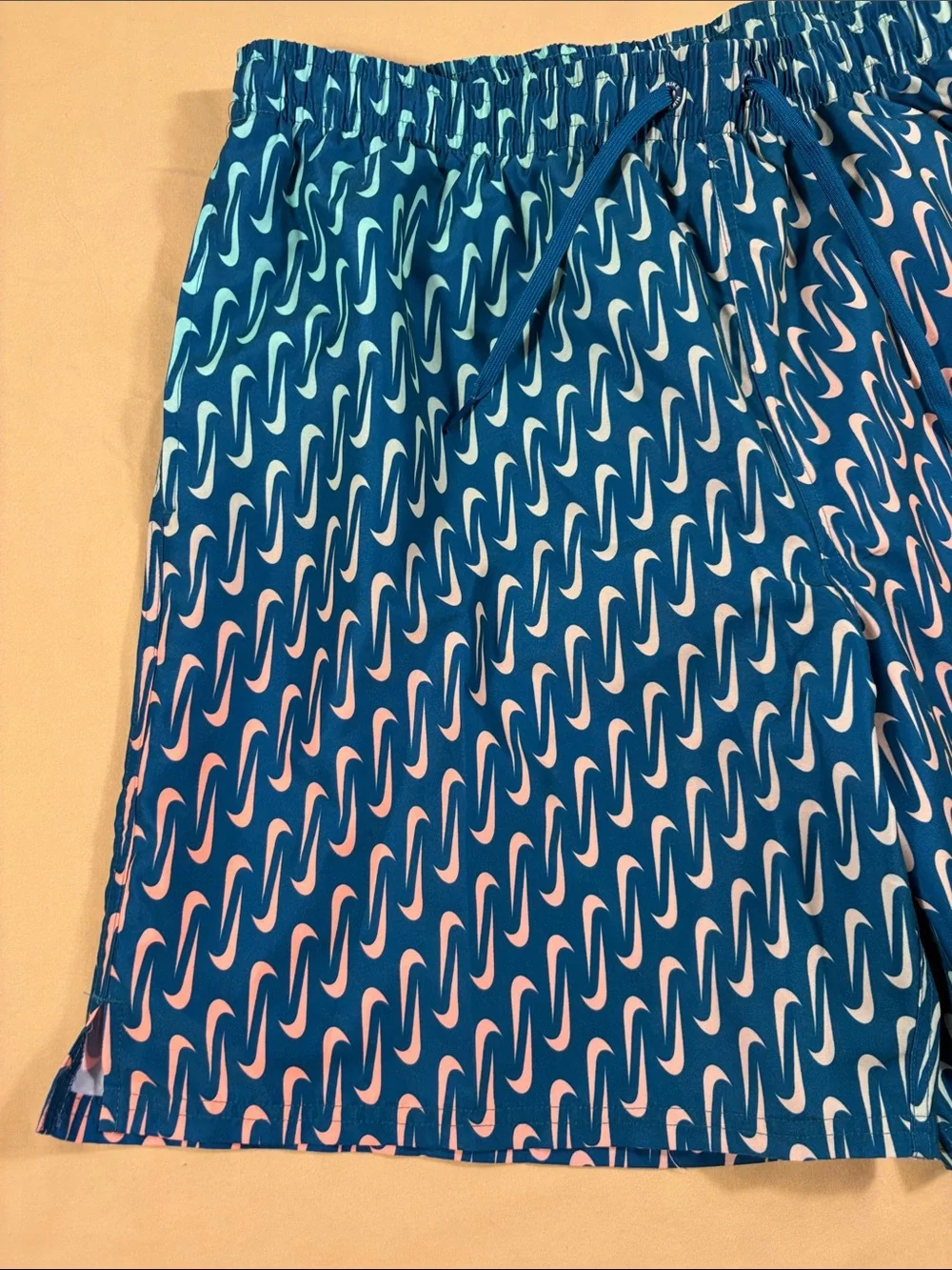 Nike Men's Swim Breaker Swoosh Link Lined Volley Shorts Teal Big & Tall XXLT NWT